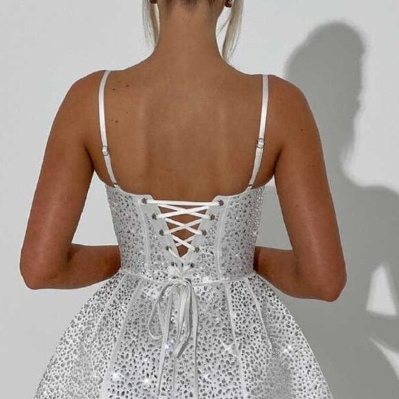 BabyBoo Angelique Mini Dress in Ivory size M - Picture 2 of 9